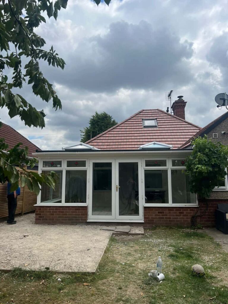 This is a photo of a hipped roof on a bungalow that has just had roof repairs carried out. Works carried out by LS Roofing Chalfont St Giles